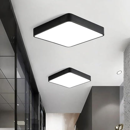 LED Ceiling Light Fixture,12 Inch Modern Square Recessed Ceiling Lights,Dimmable Light 24W Ceiling Lamp Black 3000K-6000K Close to Ceiling Lighting Flush Mount for Bedroom Living Room