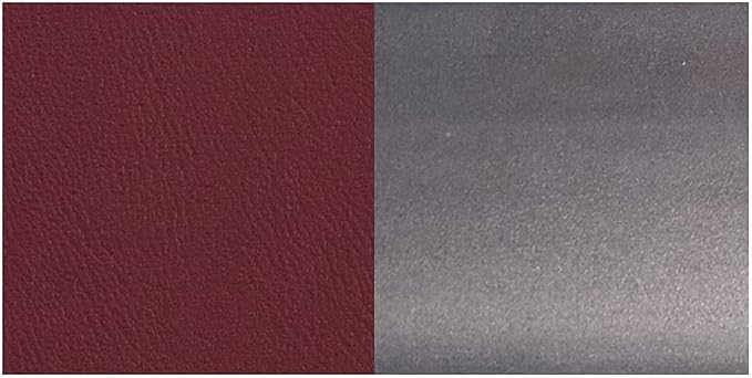 Flash Furniture HERCULES Series Clear Coated Ladder Back Metal Restaurant Chair - Burgundy Vinyl Seat