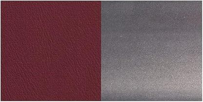 Flash Furniture HERCULES Series Clear Coated Ladder Back Metal Restaurant Chair - Burgundy Vinyl Seat