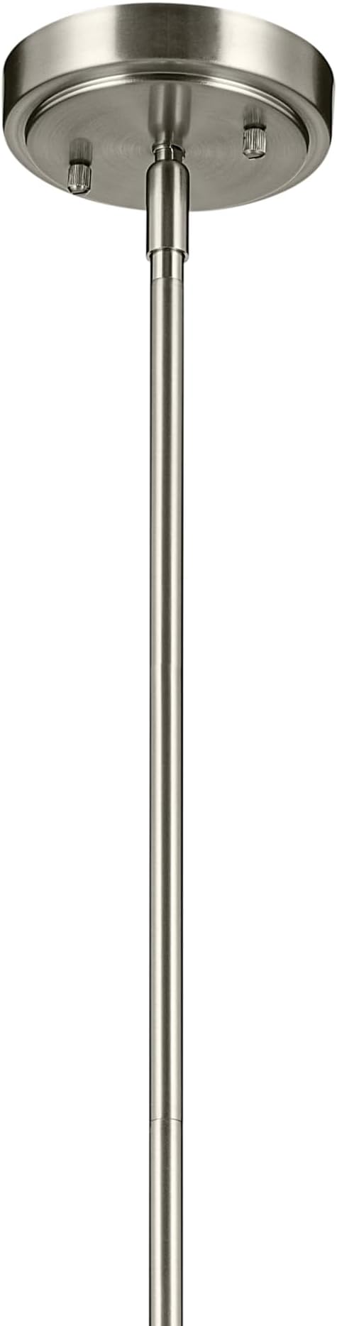 Everly 13.75" 1-Light Bell Pendant with Clear Seeded Glass in Brushed Nickel, for a Kitchen Island, Dining Nook, or Home Bar, (13.75" x 7") 42456NICS