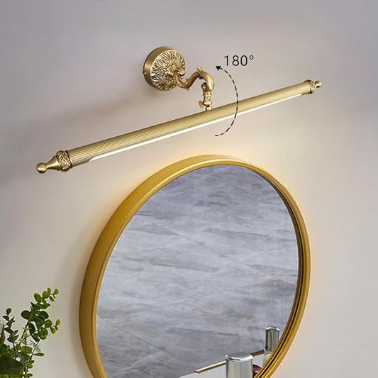 Aiwen LED Vanity Light Fixture 12W 27.95 inch Bath Vanity Lights with PC Lamp Shade Retro Artwork Picture Lights Wall Sconces for Dressing Bathroom Lighting Neutral Daylight 4000k