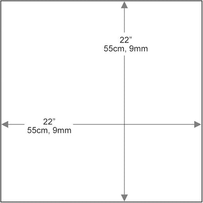 Dulles Glass 22 inch Square Glass Table Top - Tempered - 1/4" Thick Glass Surface, Safe Flat Polished, Eased Corners, Multipurpose for Dining Table, Patio, Coffee and End Table
