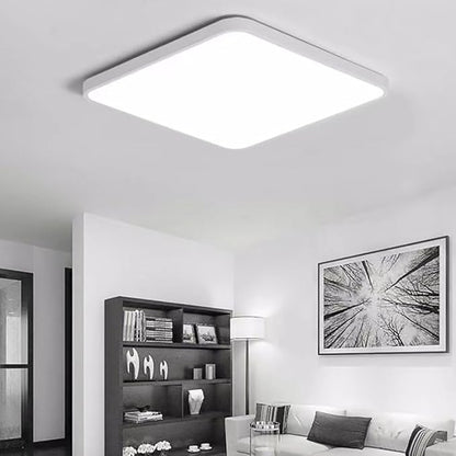 LED Ceiling Light Fixture,24 Inch Modern Square Recessed Ceiling Lights,Dimmable Light 64W Ceiling Lamp White 3000K-6000K Close to Ceiling Lighting Flush Mount Living Room Bedroom