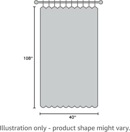 Lush Decor Linen Button Window Curtain Panel, Single, 40" W x 108" L, Off White- Country Curtains - Color Block Modern Farmhouse Curtains For Living Room, Bedroom & Dining Room