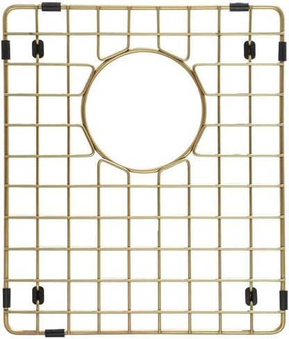 Starstar Sinks Protector Matte Gold 304 Stainless Steel Kitchen Sink Bottom Grid, Rack (13 L x 15 W)