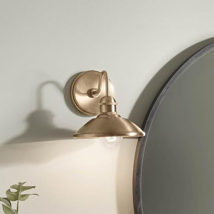 Kichler Clyde 1 Light Bathroom Vanity in a Rich Champagne Bronze Finish, for Bathrooms, (7.25" H x 7.5" W x 8.25" Ext.), 45943CPZ