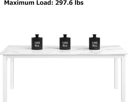 79 Inch Industrial Dining Table for 4-6 Person Rectangle Kitchen Table with Metal Legs,Round Corners, Writing Desk, for Modern Farmhouse, for Kitchen, Dining Room,Quick Assembly, Wood