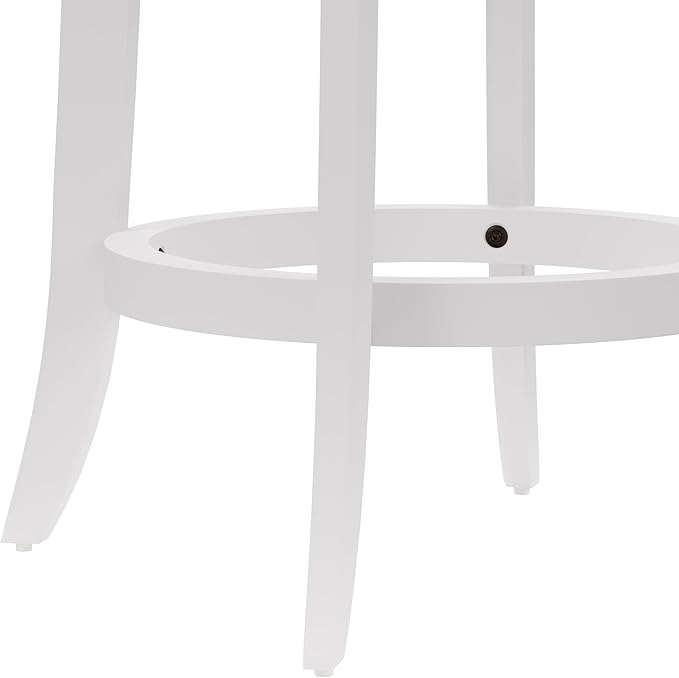 Hillsdale 25.5" Savana Wood Swivel Counter Height Stool, White