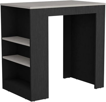 GOWE Kitchen Island with Storage Base in Wenge and Ibiza Marble