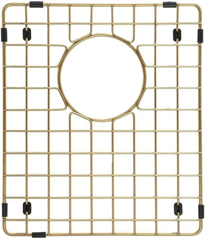Starstar Sinks Protector Matte Gold 304 Stainless Steel Kitchen Sink Bottom Grid, Rack (13 L x 15 W)