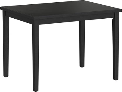 Black Gathering Height Table 48 x 36 x 36 Inch Engineered Wood Counter Height Table, Easy Assembly with Phillips Screwdriver, Contemporary Style for Kitchen Island Dining Game Night