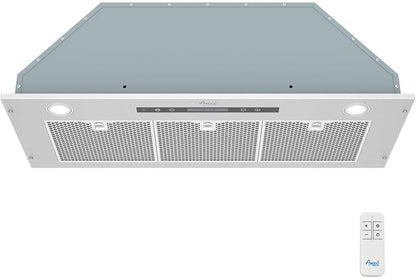 Awoco 14-1/2”D Built-in/Insert Stainless Steel Range Hood, 4-Speed, 650 CFM, LED Lights, Mesh Filters for Wood Hood (36"W 15"D Mesh Filters)