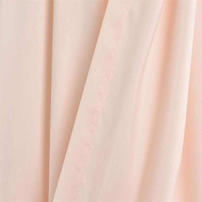 Lush Decor, Blush Allison Ruffle Curtains Window Panel Set for Living, Dining Room, Bedroom (Pair), 63" x 40" (16T004557)