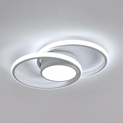 AUA LED Modern Ceiling Light, 39W 6500K Round Ceiling Lights Fixture, 15.7" for Hallway, Kitchen, Bedroom, Dining Room, Entryway, White
