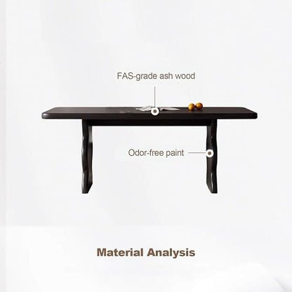Kitchen Tables, Ripple Shape Modern Dining Table, Wood Dining Room Table for 4-6, Wood Furniture, Computer Office Desk Workstation for Family,Kitchen,Dining Room,Conference Room,Small