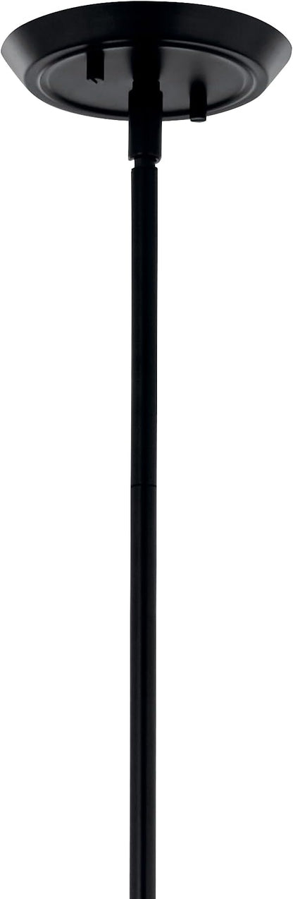 Kichler Alvaro 8-Light Linear Chandelier, Soft Modern Light in Black, for Dining Room or Kitchen (24.25" x 11.5" x 45.5"), 52693BK