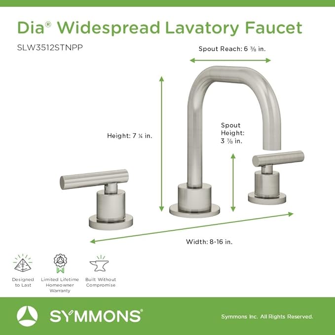 Dia Widespread Two-Handle Bathroom Faucet with Push Pop Drain Assembly (1.0 GPM)