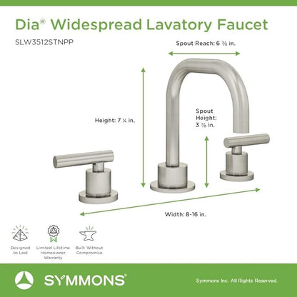 Dia Widespread Two-Handle Bathroom Faucet with Push Pop Drain Assembly (1.0 GPM)