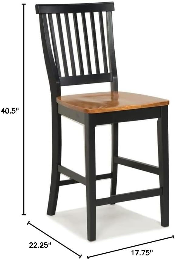 Homestyles Americana Black Counter Stool