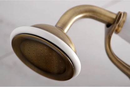 Kingston Brass Kingston KS265AB 6-In Adjustable Centers Wall Mount Tub Filler, Antique Brass