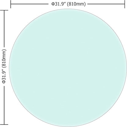Prime Exclusive Deal 32" Round Glass Table Top - 1/2" Thick Beveled Edge Tempered Glass, Replacement Glass Top for Kitchen/Patio Table