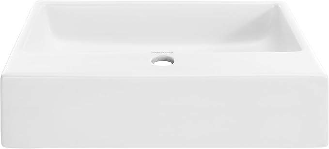 Claire 20 Rectangle Ceramic Vessel Sink, Matte White