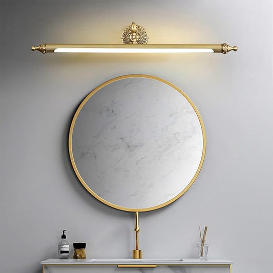 Aiwen LED Vanity Light Fixture 12W 27.95 inch Bath Vanity Lights with PC Lamp Shade Retro Artwork Picture Lighs Wall Sconces for Dressing Bathroom Lighting 3 Color Temperature