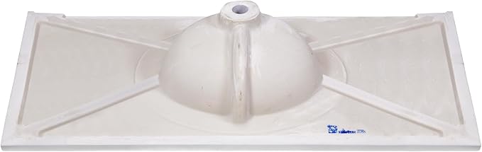 Design House Cultured Marble Vanity Top, 49 in W x 22 in D, Integrated 4 in Centerset Oval Sink & Backsplash, Solid White, 586255