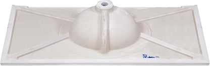 Design House Cultured Marble Vanity Top, 49 in W x 22 in D, Integrated 4 in Centerset Oval Sink & Backsplash, Solid White, 586255