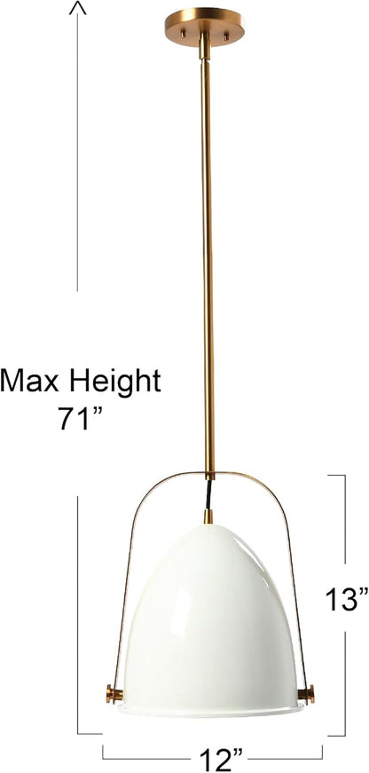 Zelda - 2-Tone Metal Ceiling Light, White and Brushed Gold