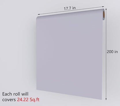 Decotalk Lilac Wallpaper Light Purple Contact Paper Peel and Stick 17.7x200 Inch Light Purple Wallpaper for Bedroom Solid Color Contact Paper for Cabinets and Drawers Lilac Vinyl Wrap, Renter Friendly