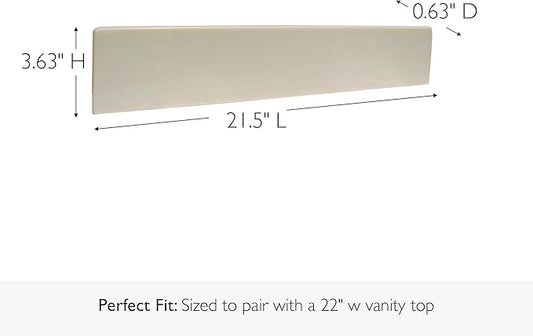 Design House 21.5-Inch Cultured Marble Bathroom Side Splash, Ivory Swirl Vanity Wall Protector, Waterproof & Easy to Install, 550913