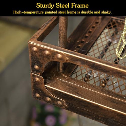Vintage Ceiling Wine Glass Rack, Adjustable Metal Stemware Holder for Bar & Cafe, Creative Hanging Glasses Storage Organizer for Kitchen Island