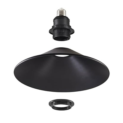 2-Pack E26 to E26 Screw-in Industrial Style Ceiling Lights Fixture, Matte Black Farmhouse Light Fixtures for Kitchen, Laundry Room, Entryway, Hallway