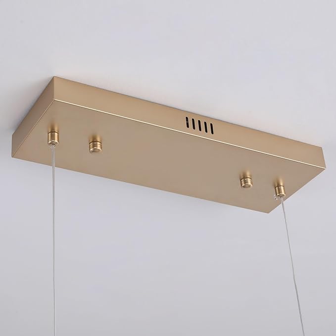 Island Lights for Kitchen, Modern Dining Room Light Fixture Linear Kitchen Island Lighting (6-Light Gold)