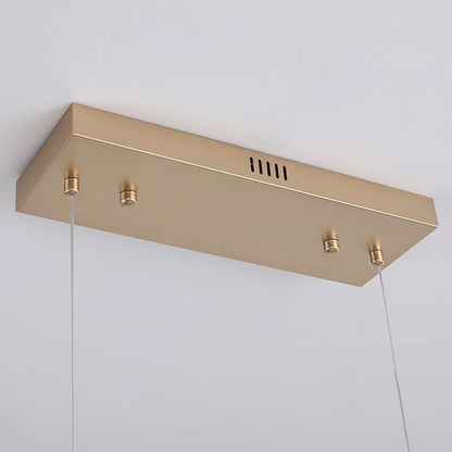 Island Lights for Kitchen, Modern Dining Room Light Fixture Linear Kitchen Island Lighting (6-Light Gold)