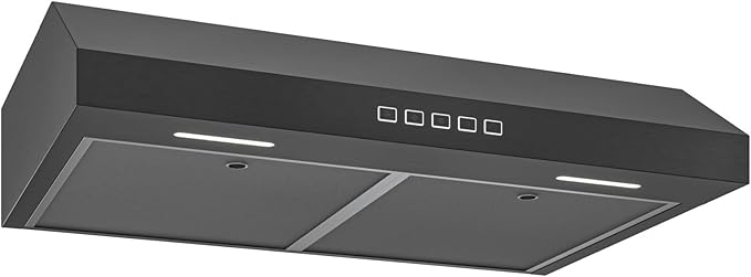 Broan-NuTone 30-Inch Under Cabinet Range Hood, ENERGY STAR, 350 Max Blower CFM, Black Stainless Steel