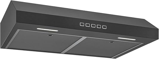 Broan-NuTone 30-Inch Under Cabinet Range Hood, ENERGY STAR, 350 Max Blower CFM, Black Stainless Steel