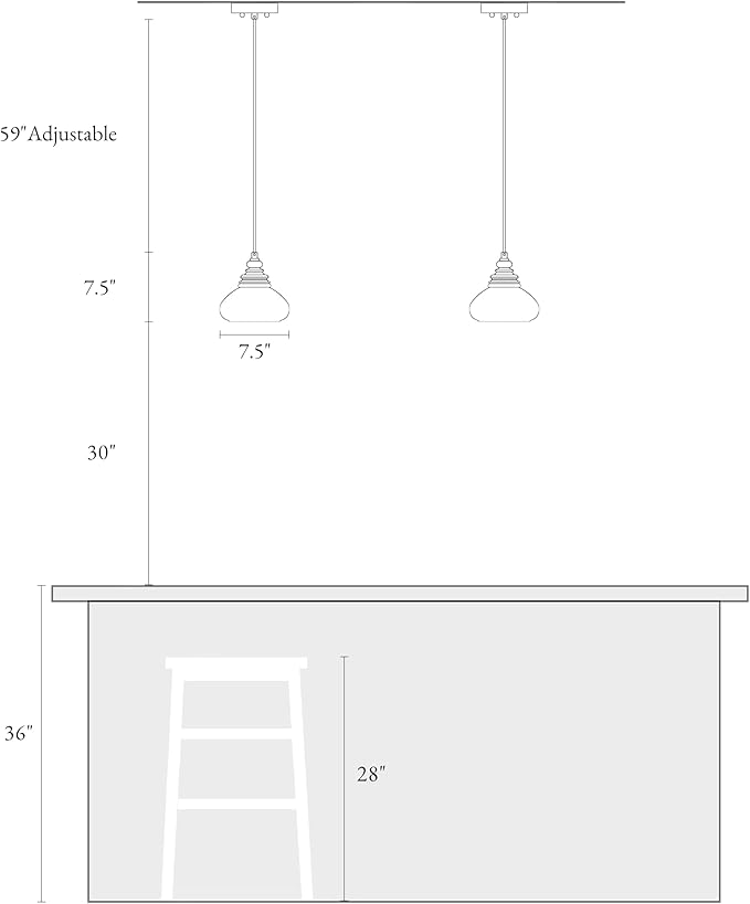 KSANA Pendant Lights Kitchen Island, 1-Light Farmhouse Kitchen Pendant Lighting Over Island, 7.5'' Rustic Wood Pendant Light Fixtures with Clear Glass Shade