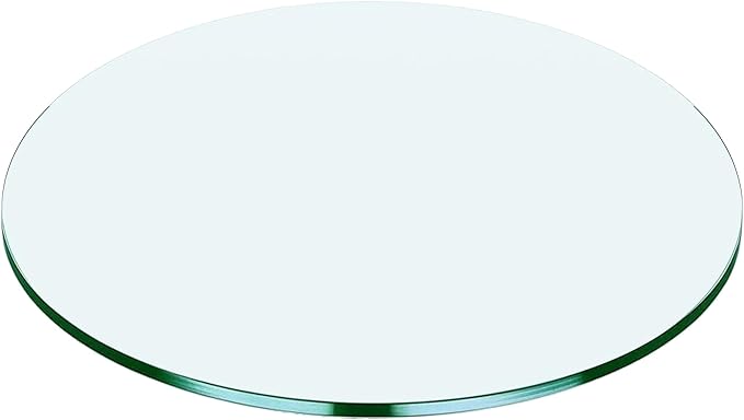 42" Round Tempered Glass Table Top, Clear Surface Flat Polished Edge for Furniture Protection Patio Dining Coffee End Tables (42 inch)