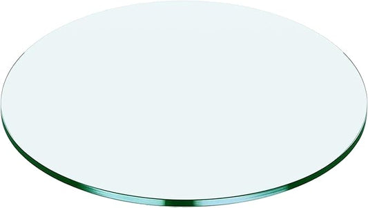 42" Round Tempered Glass Table Top, Clear Surface Flat Polished Edge for Furniture Protection Patio Dining Coffee End Tables (42 inch)