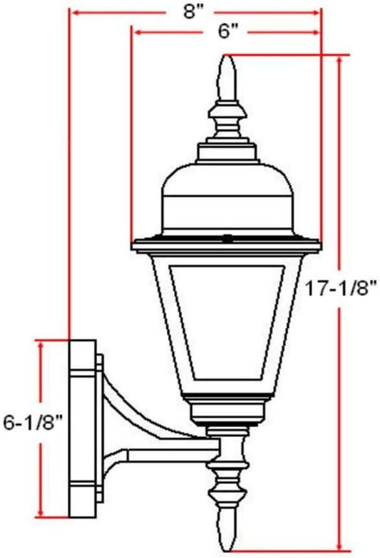 Design House Maple Street 1-Light Outdoor Wall Light with Clear Glass, Wet Rated for Porch, Patio, and Garage – Design House, 507566
