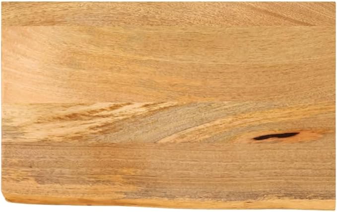 Solid Acacia Wood Live Edge Shelf for Bathroom Vanity or Cabinet Top, Rustic Wall Shelf for Living Room Supporting 165.3 lbs, Rectangular Solid Wood Acacia Countertop 15.7 x 11.8