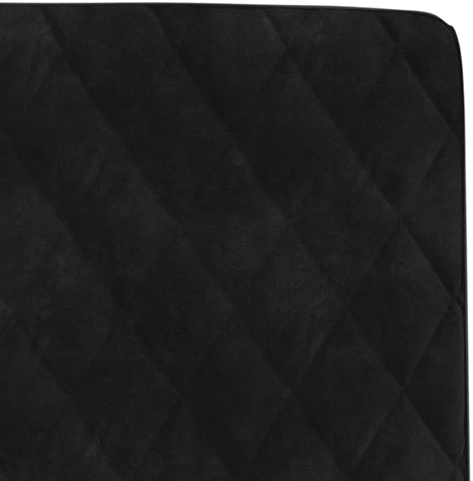 Dining Chair Set of 6 Black Velvet Upholstered Chairs with Memory Foam Cushion and Quilted Backrest for Dining Room Kitchen and Living Room