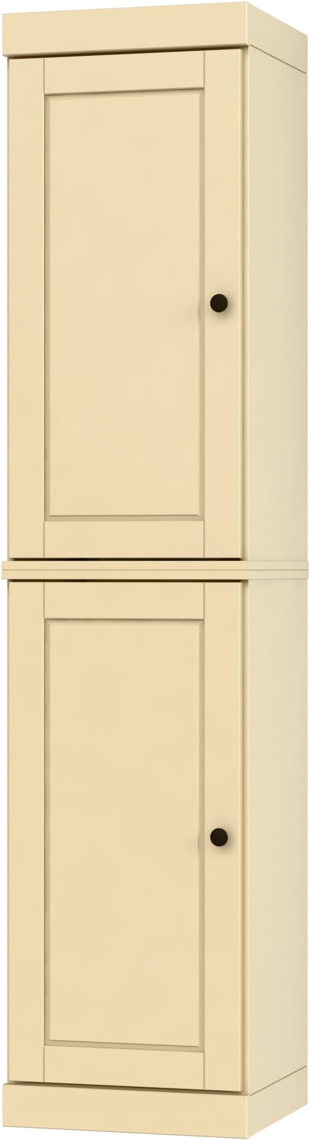 Palace Imports Solid Wood Kitchen Pantry - Narrow Storage Cabinet - Raised Panel Doors, Adjustable Shelves, Yellow, 16.5" Wide x 71.5" Tall, 100% Eco-Friendly Wood, Modular Pantry Cabinet Systems