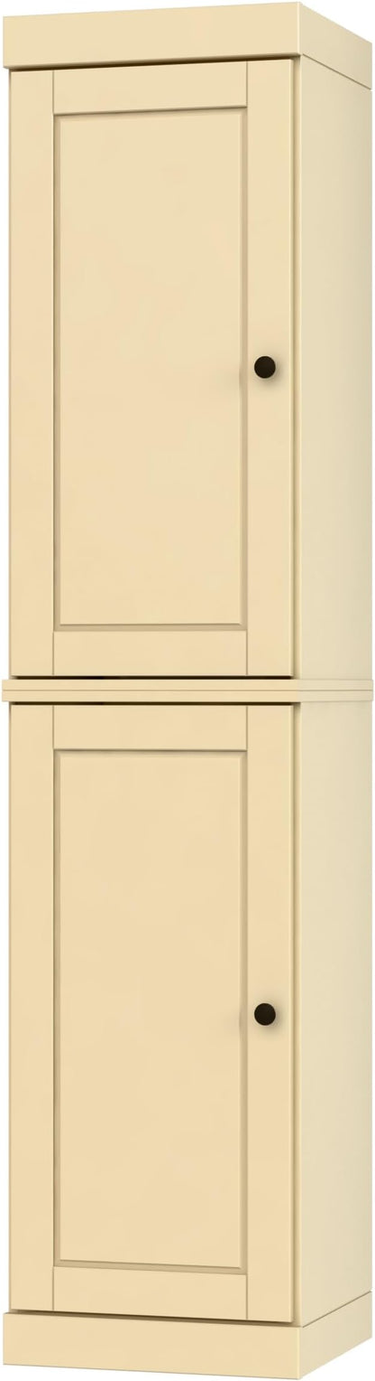 Palace Imports Solid Wood Kitchen Pantry - Narrow Storage Cabinet - Raised Panel Doors, Adjustable Shelves, Yellow, 16.5" Wide x 71.5" Tall, 100% Eco-Friendly Wood, Modular Pantry Cabinet Systems