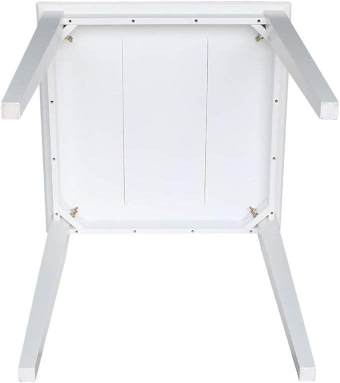 International Concepts Solid Wood Top Counter Height Dining Table, White