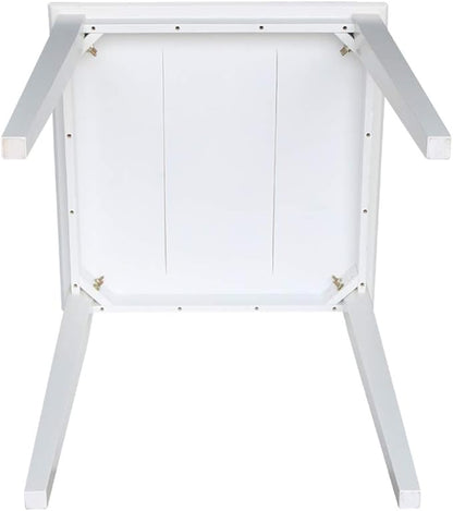 International Concepts Solid Wood Top Counter Height Dining Table, White