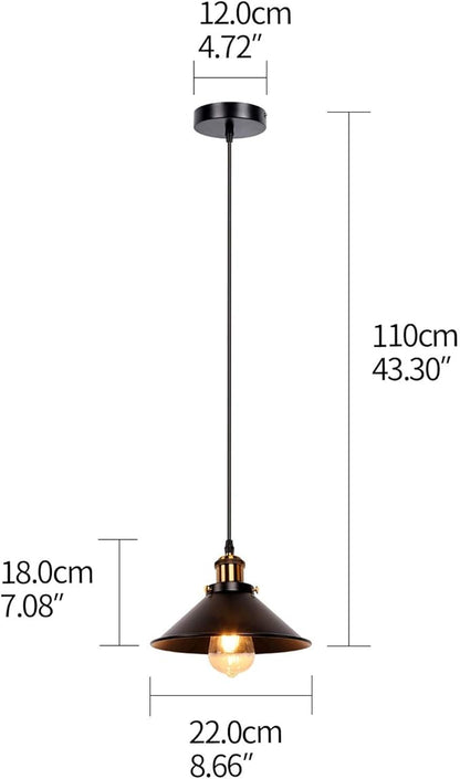 Newrays Industrial Retro Black Iron Kitchen Restaurant Bar Balcony Hanging Pendant Light (2 Pack)