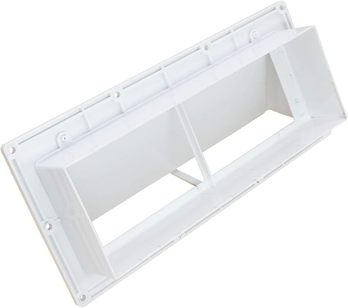 X-Haibei RV Range Hood Exhaust Vent Cover, Stove Bathroom Vent Cover Outside Damper for Motorhome Trailer Camper (White)